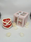 6”valentines heart cake