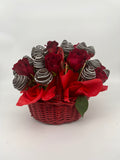 Rose & strawberry arrangement